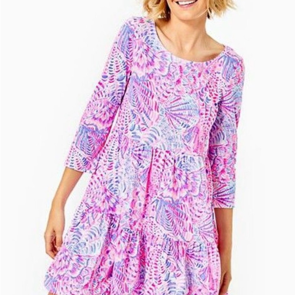Lilly Pulitzer Geanna Pink and Purple Dress NWOT Size M